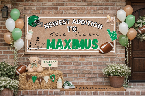 Banner - Baby Welcome To The Team New Baby