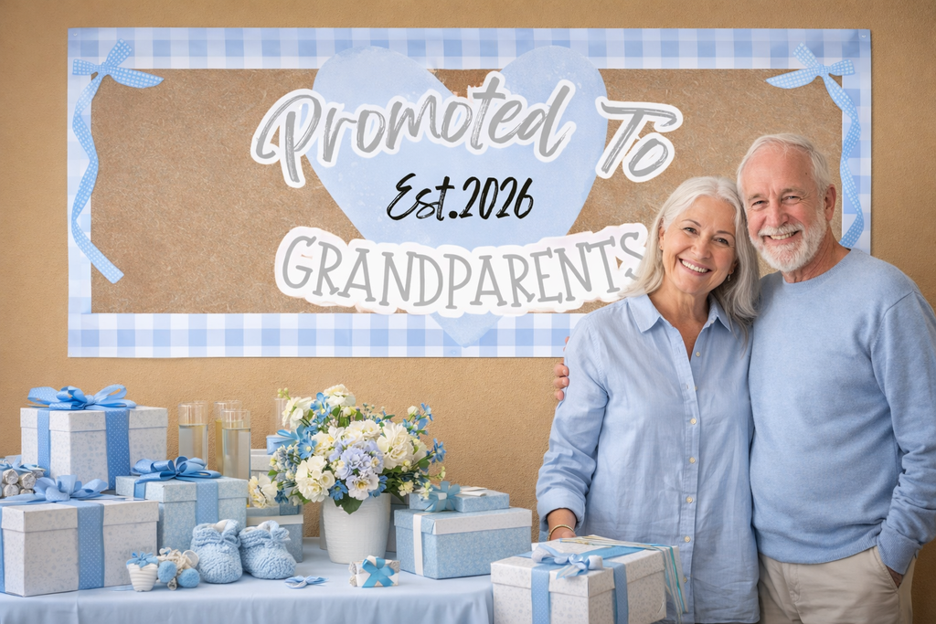 Banner - Baby Promoted To Grandparents
