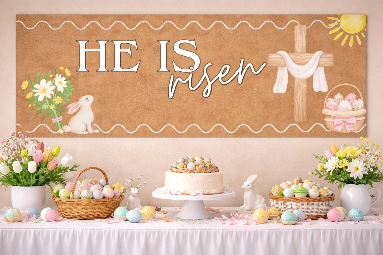 Banner - Easter He Is Risen