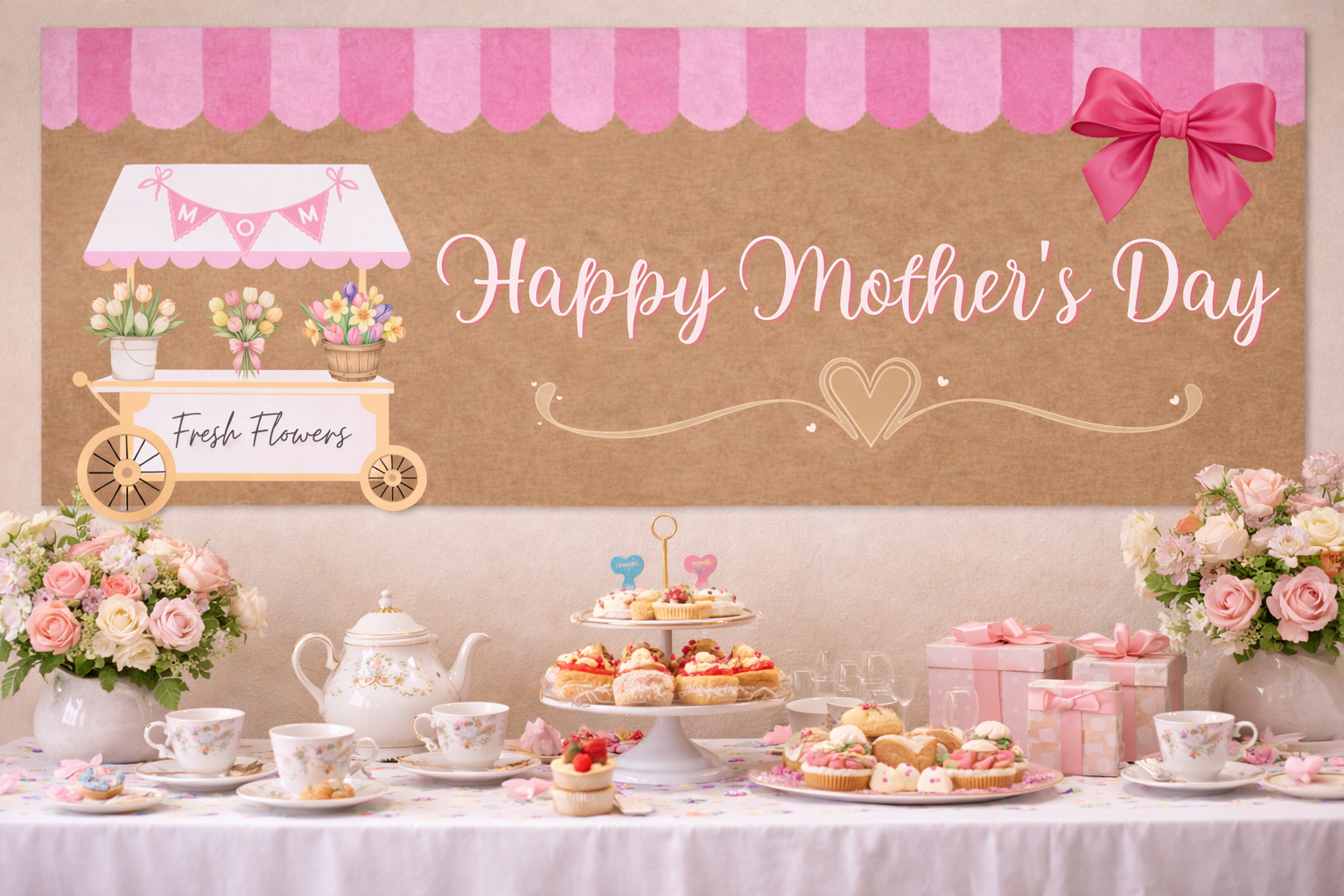 Banner - Mother's Day Flower Cart