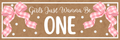 Banner - First Birthday Girls Just Wanna Be ONE