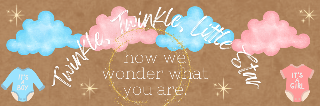 Banner - Gender reveal Twinkle, Twinkle, Little Star